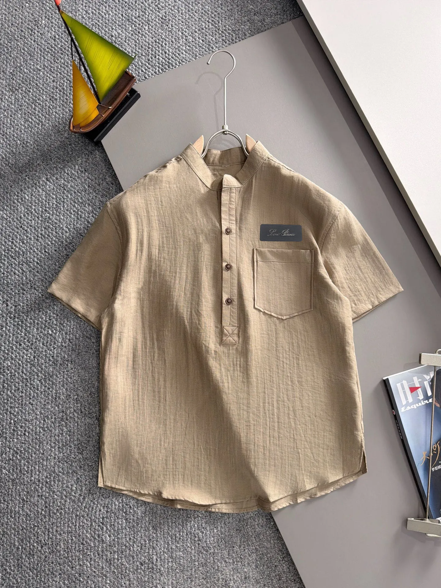 LP 36ss New Arrival men's short-sleeved T-shirt, complete with three labels, made of special high-weight linen yarn, feels substantial when weighed, and the upper body is more textured than ordinary T-shirts. This texture can cope with the weather and is suitable for both hot and cold conditions. Loose fit design, looks noble. Size:L to 4XL